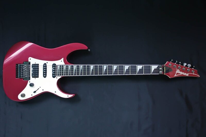 red electric guitar