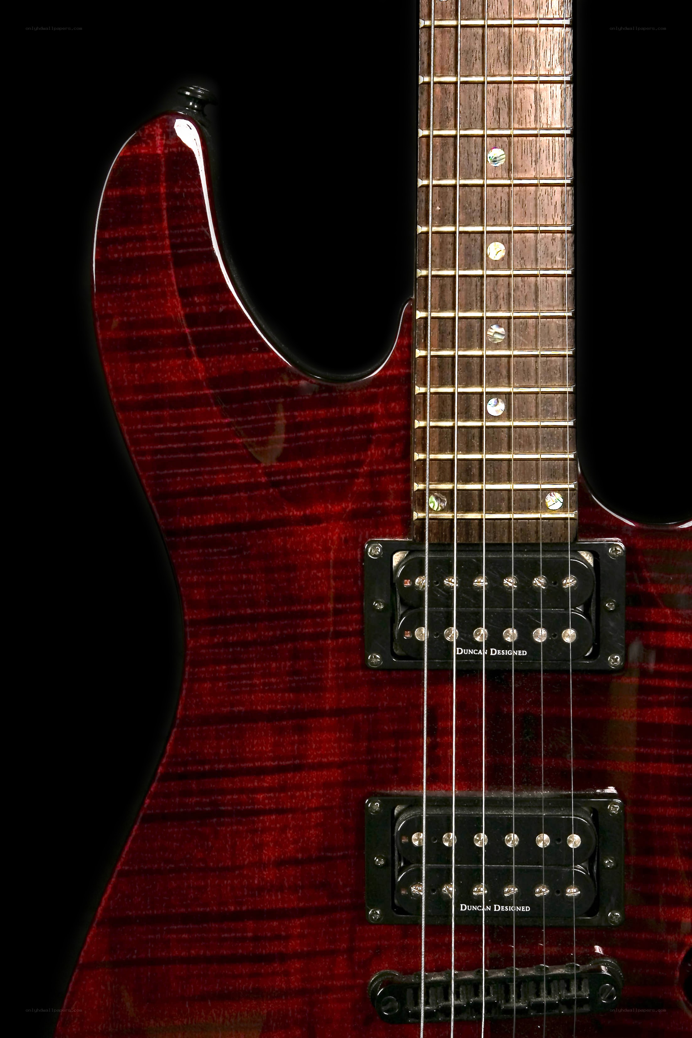 red electric guitar body