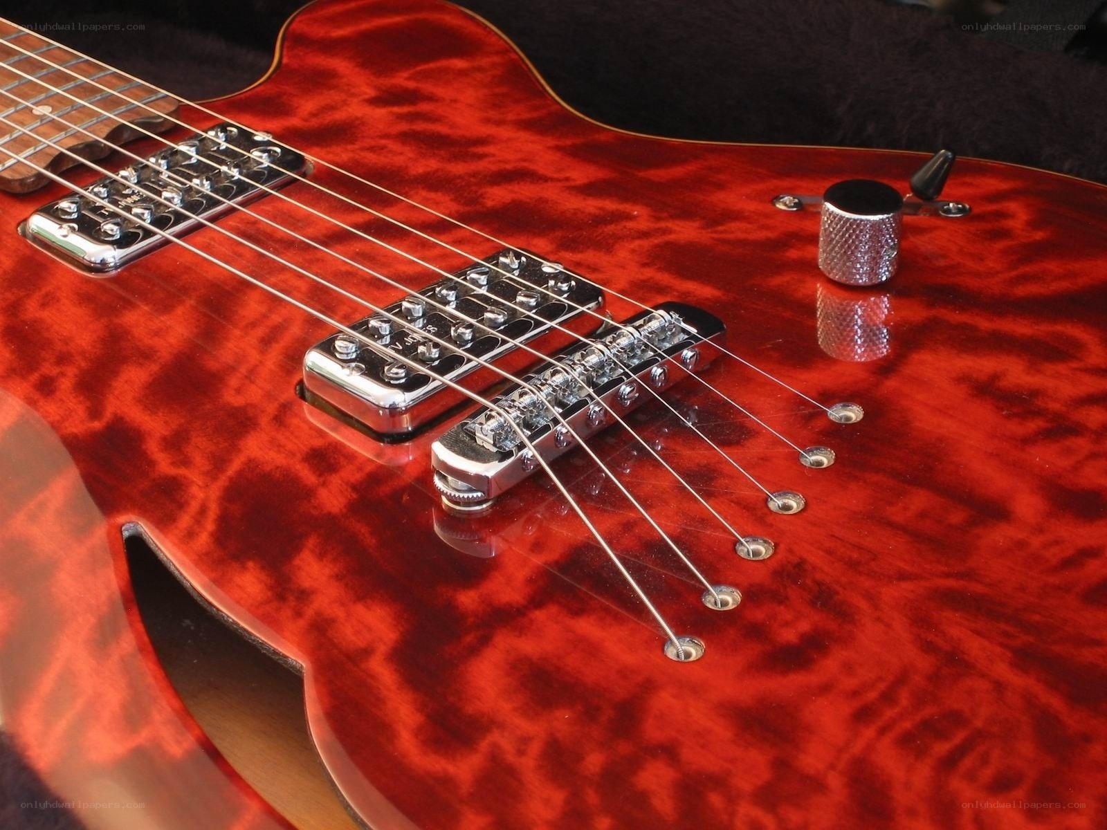 red electric guitar body