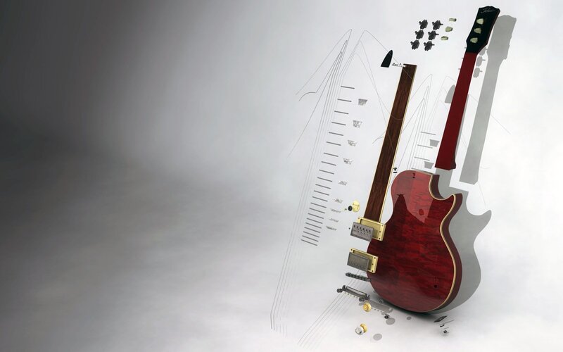 Red Electric Guitar — Clean