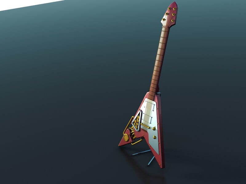 red electric guitar model