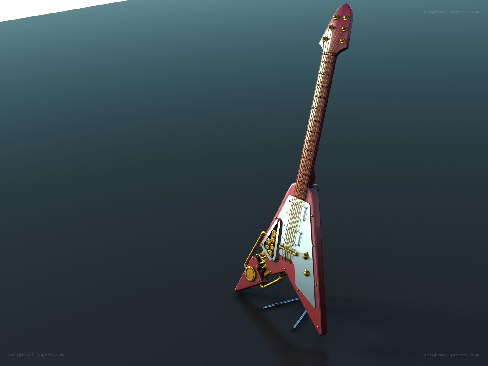 red electric guitar model