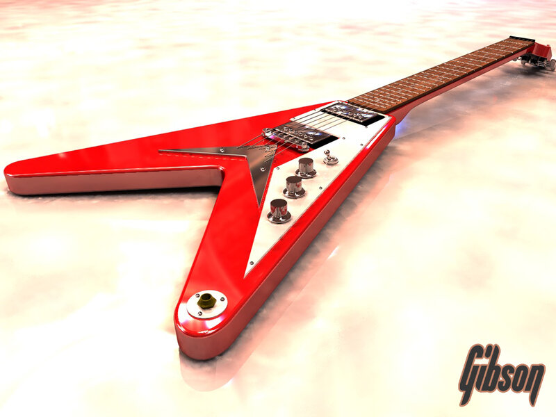 Red Electric Guitar — Neutral