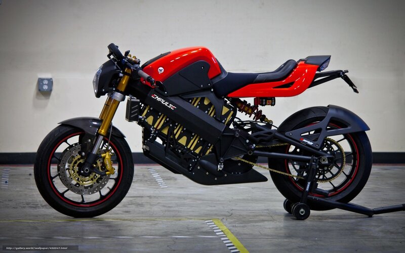 red electric motorcycle