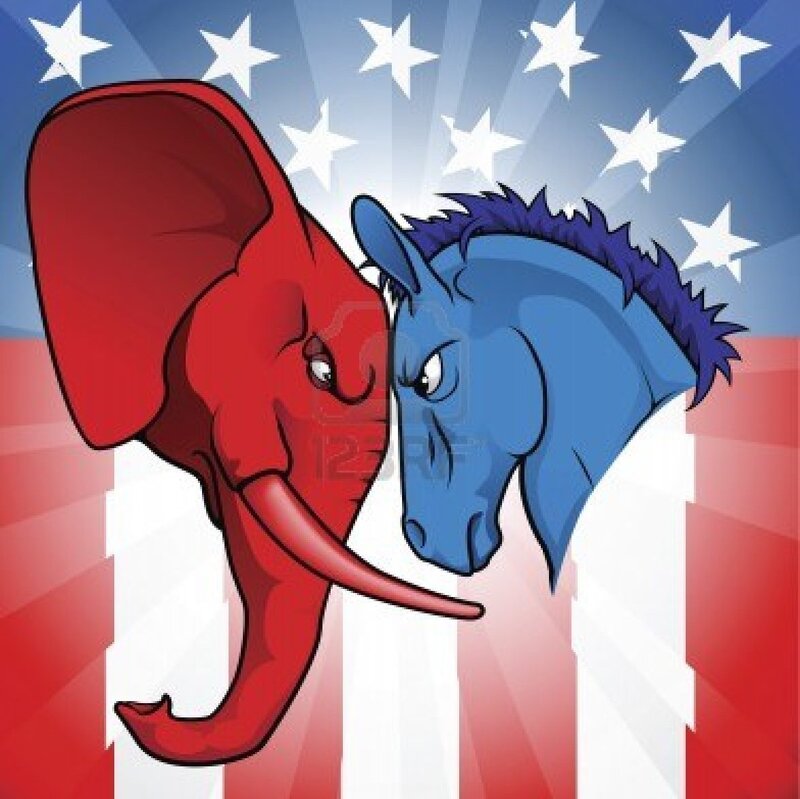 Red Elephant and Blue Donkey