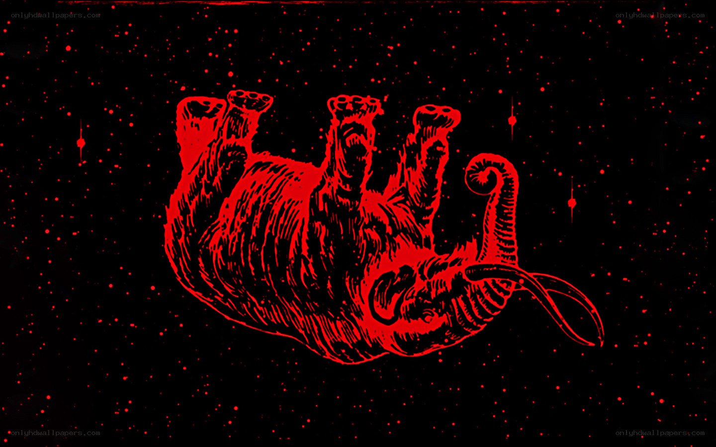 Red elephant in space