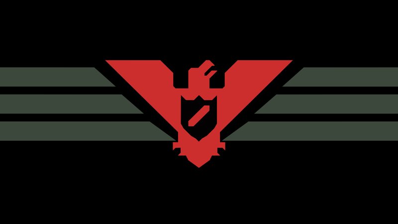 Red Emblem on Black — Serious, Vector Art