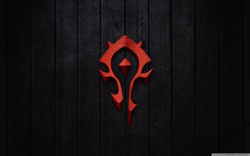 Red Emblem on Wood