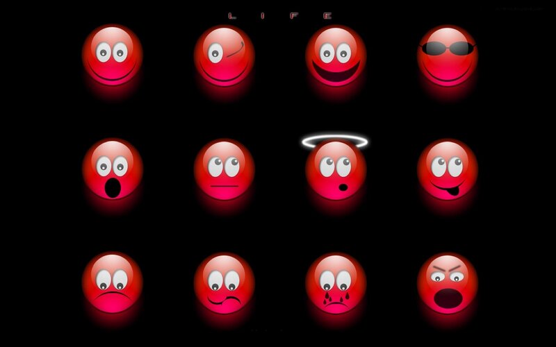 Red Emoji Faces