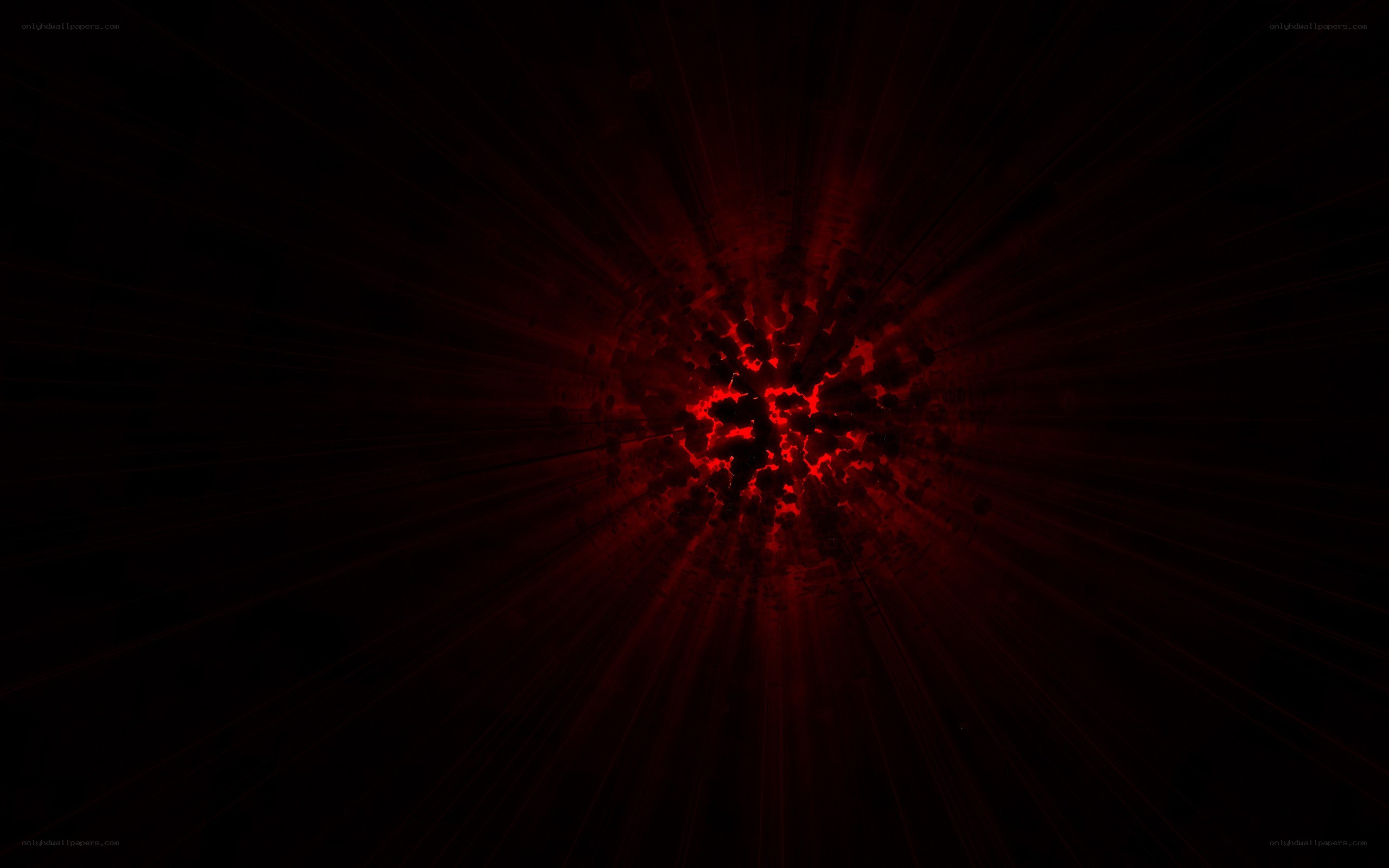 Red energy burst explosion