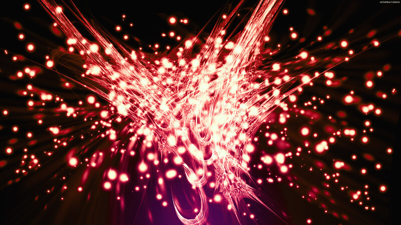 Red energy burst explosion