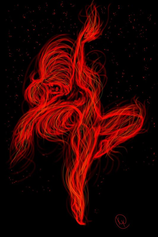 Red Energy Figure