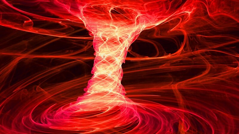 Red Energy Vortex — Dramatic