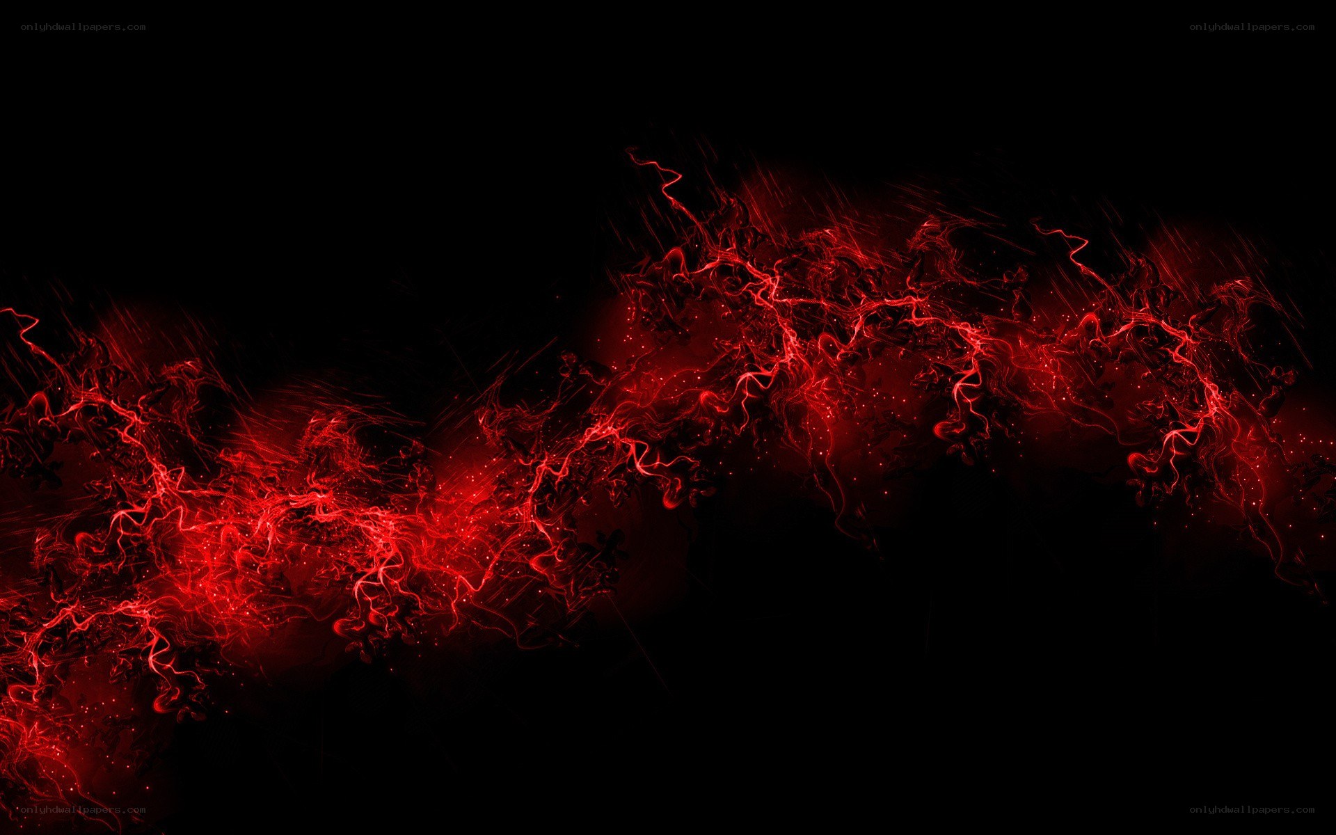 Red energy wave on black