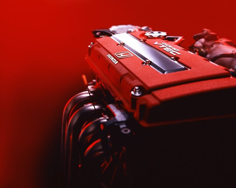 Red Engine Cover — Dramatic, Photograph, Exhaust Manifold