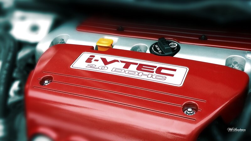 Red Engine Cover — Dramatic, Photograph