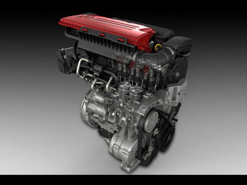 red engine cover on car engine