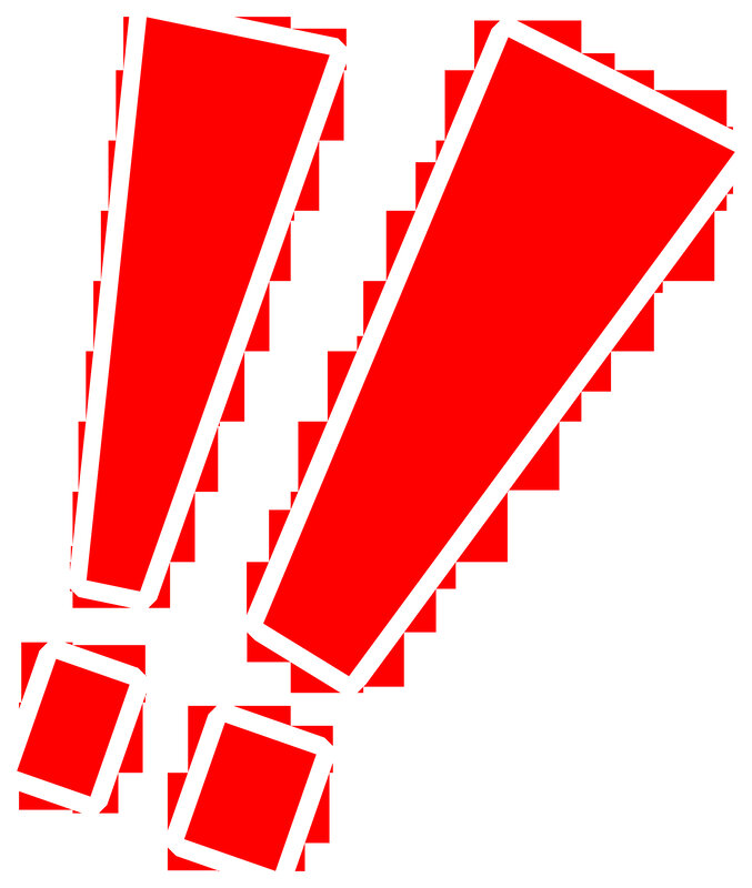 red exclamation marks