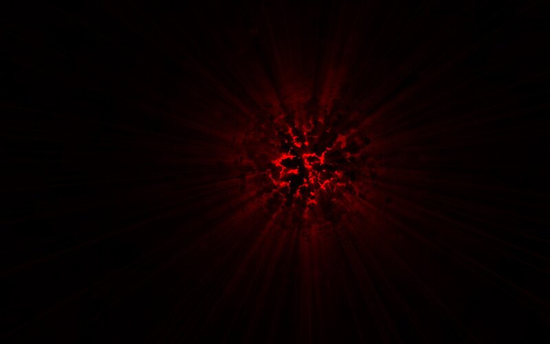 Red Explosion in Dark Space