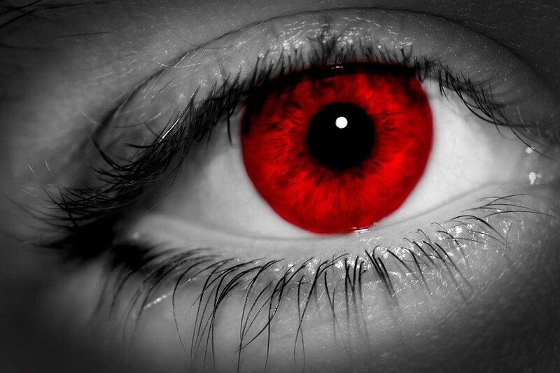red eye close-up