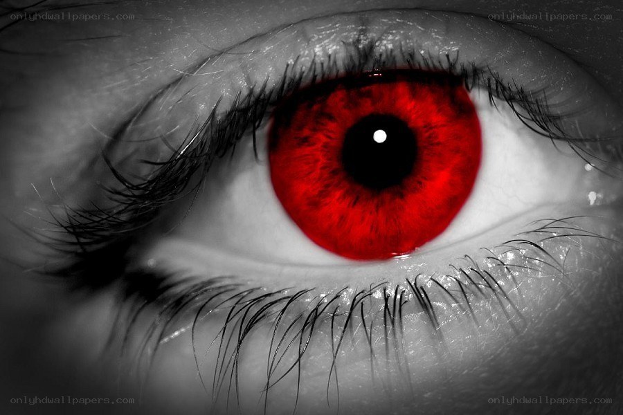 red eye close-up