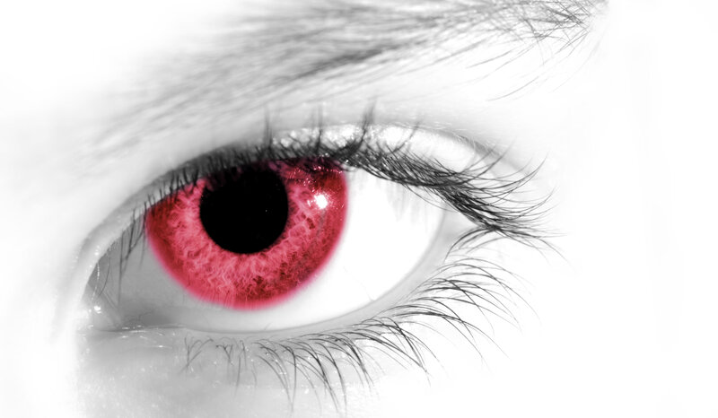 red eye close-up