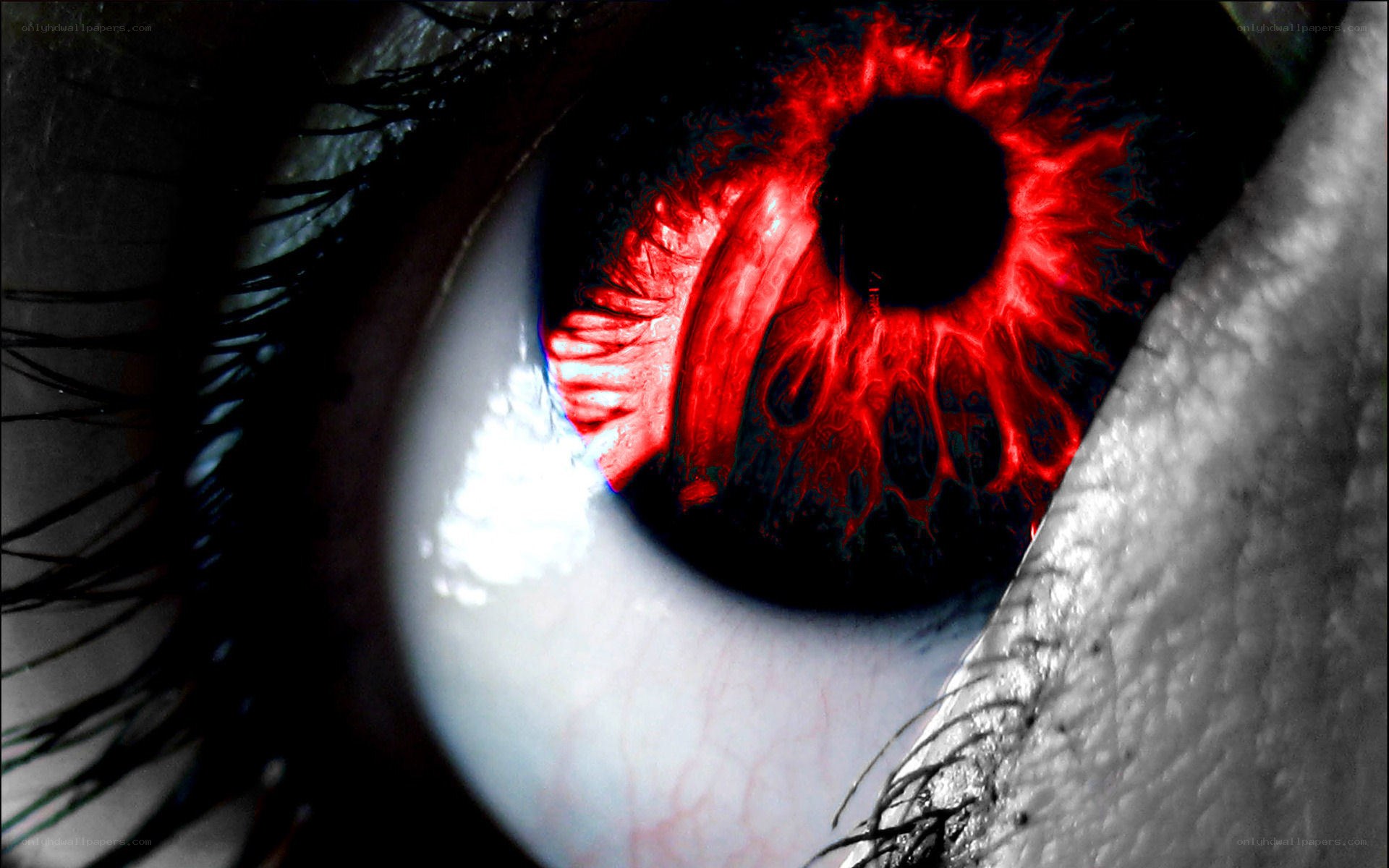 red eye close-up