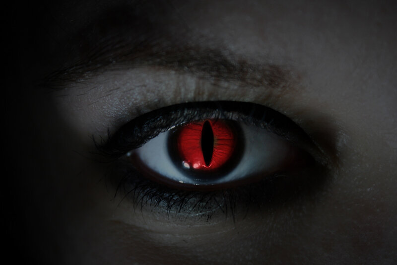 red eye close-up