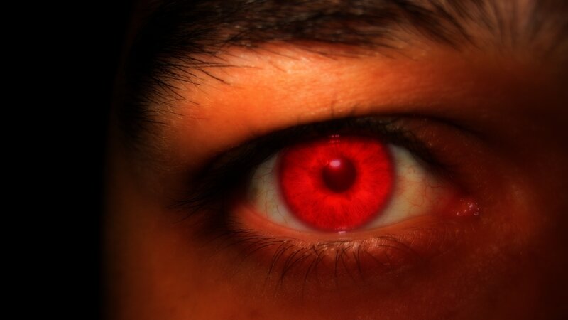red eye close-up