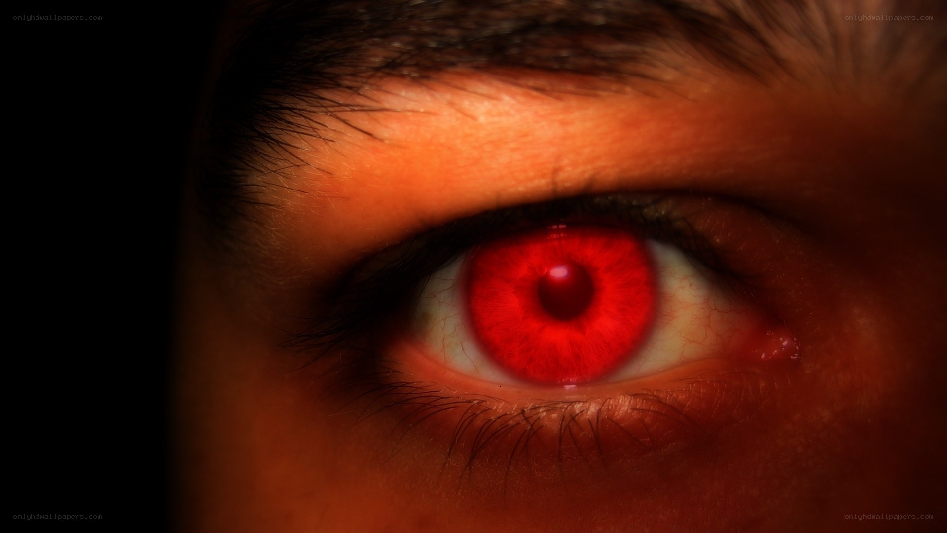 red eye close-up