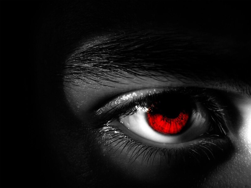 red eye in dark