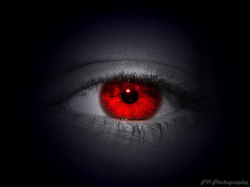 Red Eye in Dark — Dramatic