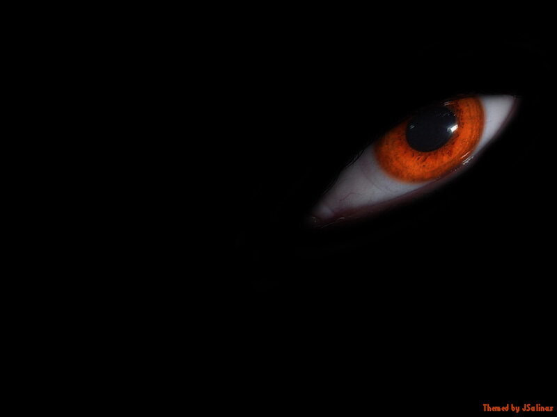 red eye in darkness