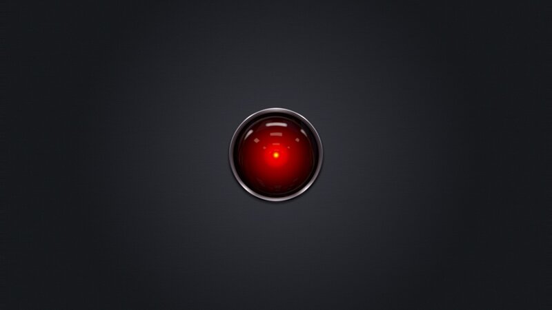 red eye of a computer