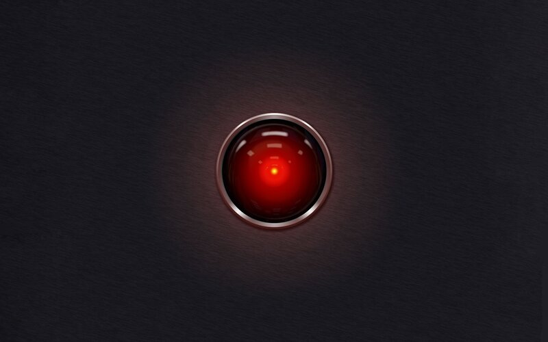red eye of a machine