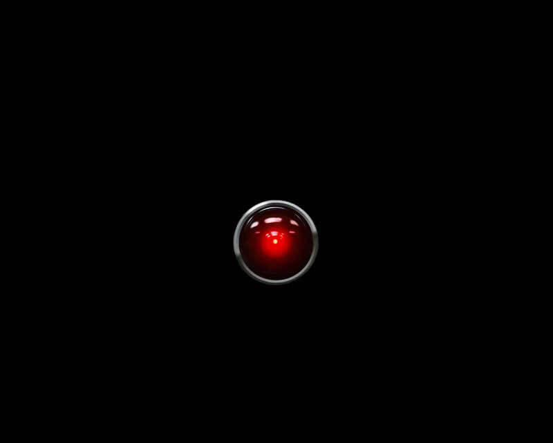 red eye of a machine