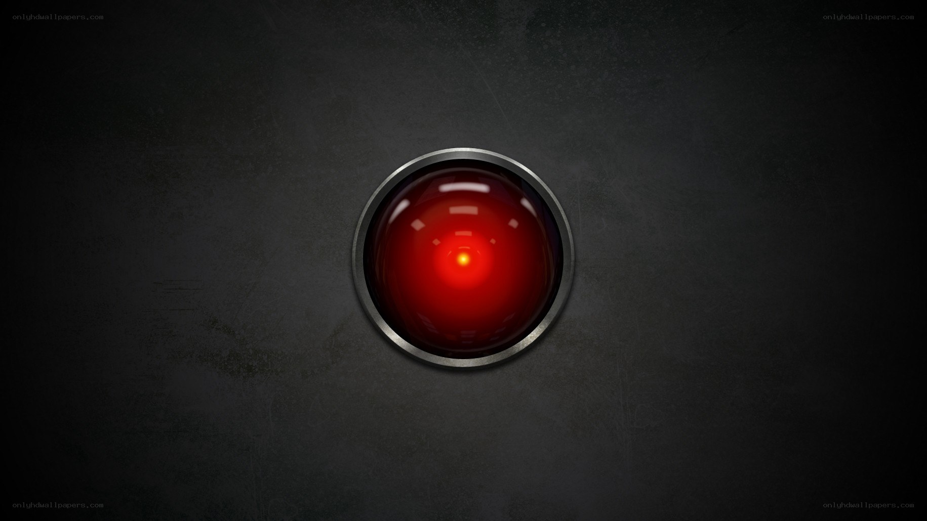 red eye of a robot