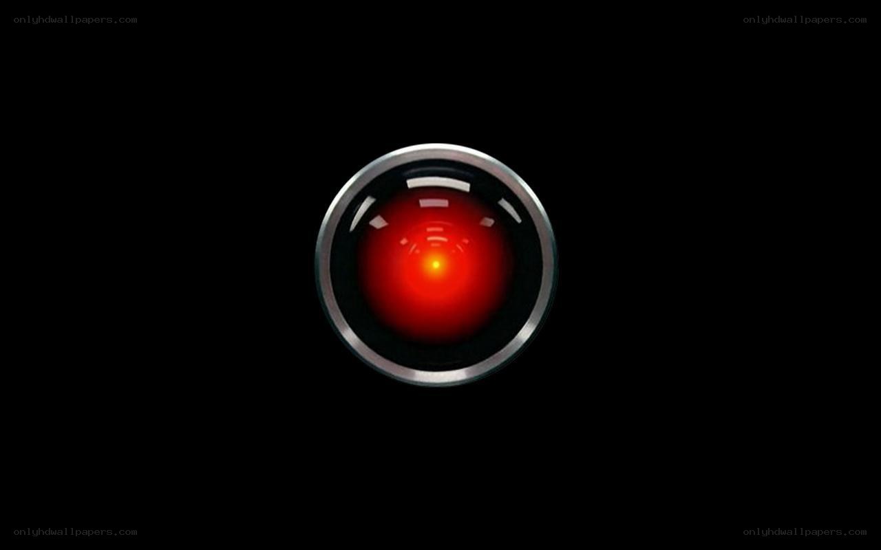 red eye of a robot