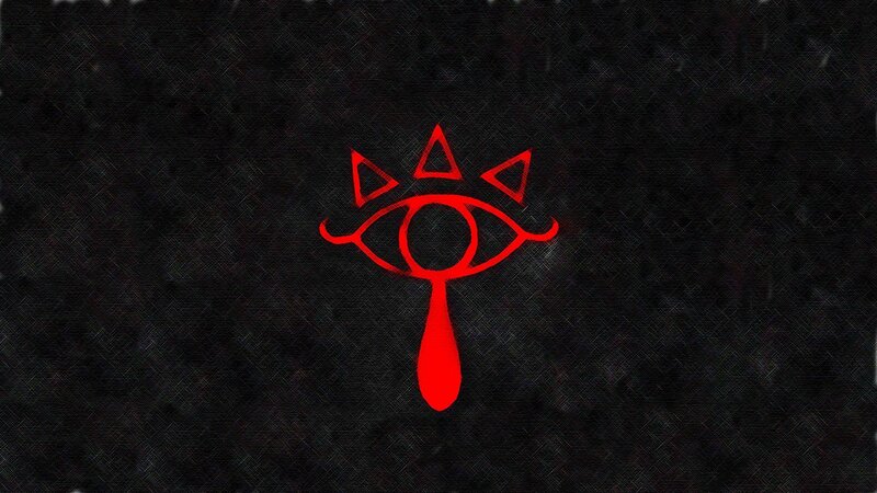 Red Eye Symbol — Black, Dark, Ominous, Digital Art