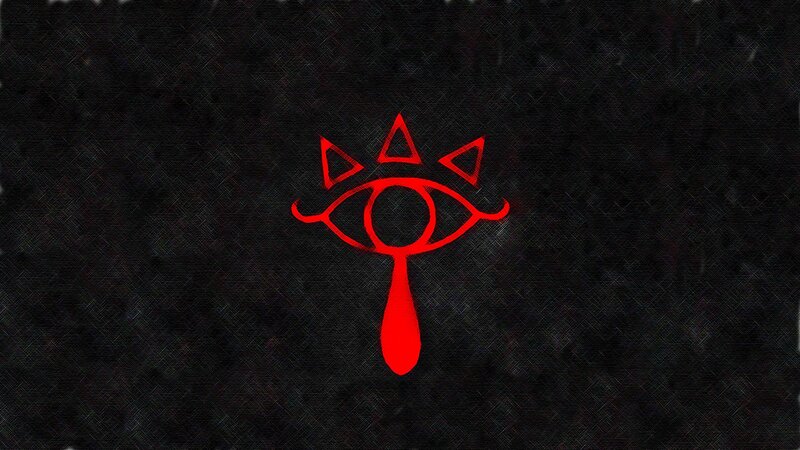 Red Eye Symbol — Black, Dark, Ominous