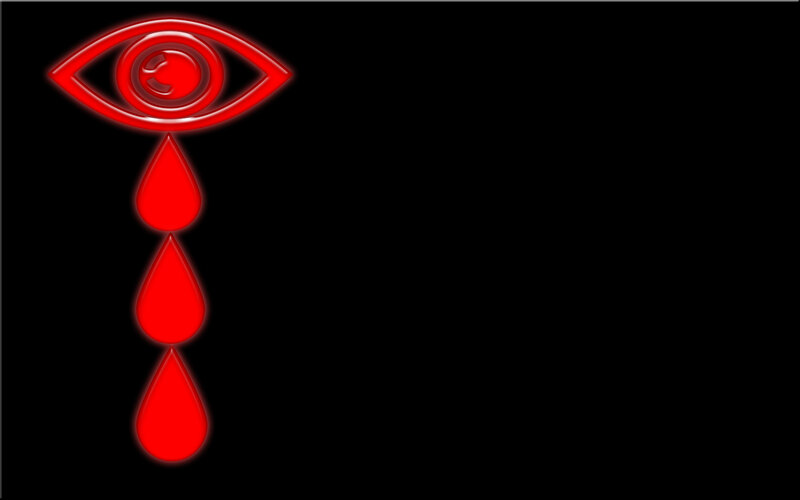 Red Eye Symbol with Drops
