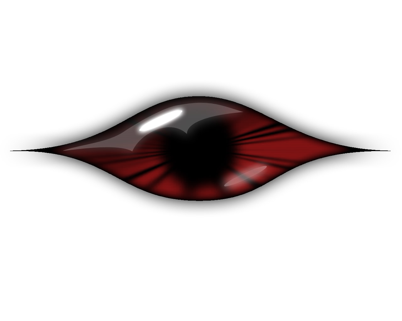 red eye with black pupil