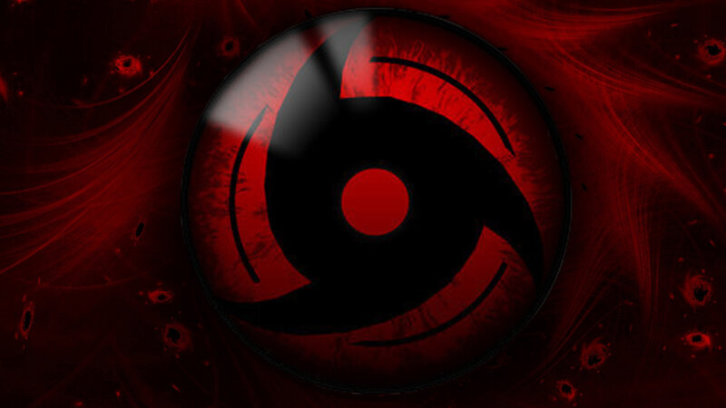 Red Eye with Black Spiral