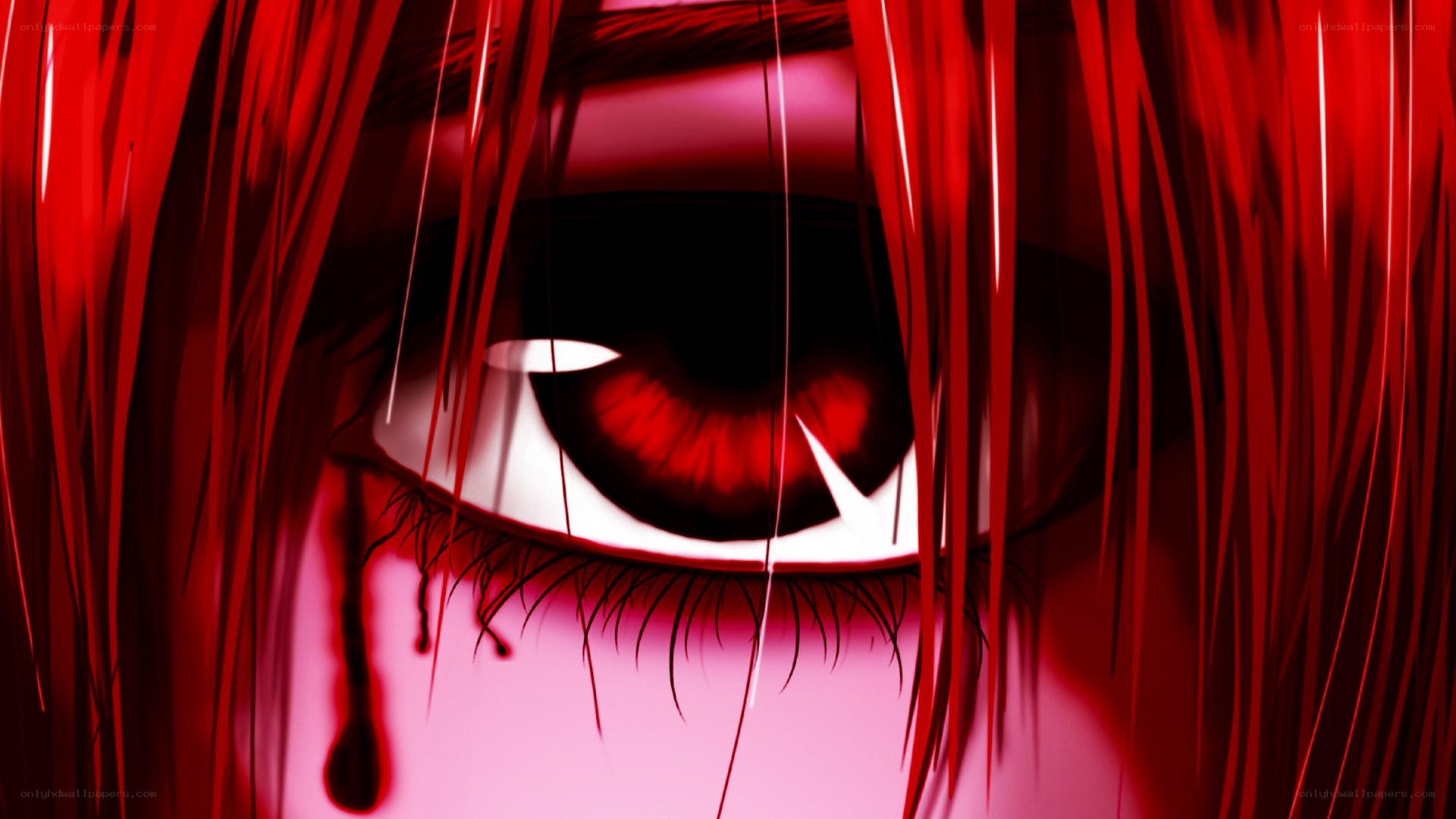 red eye with blood tear