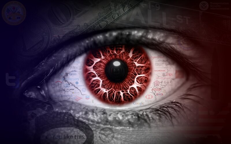 Red Eye with Logos