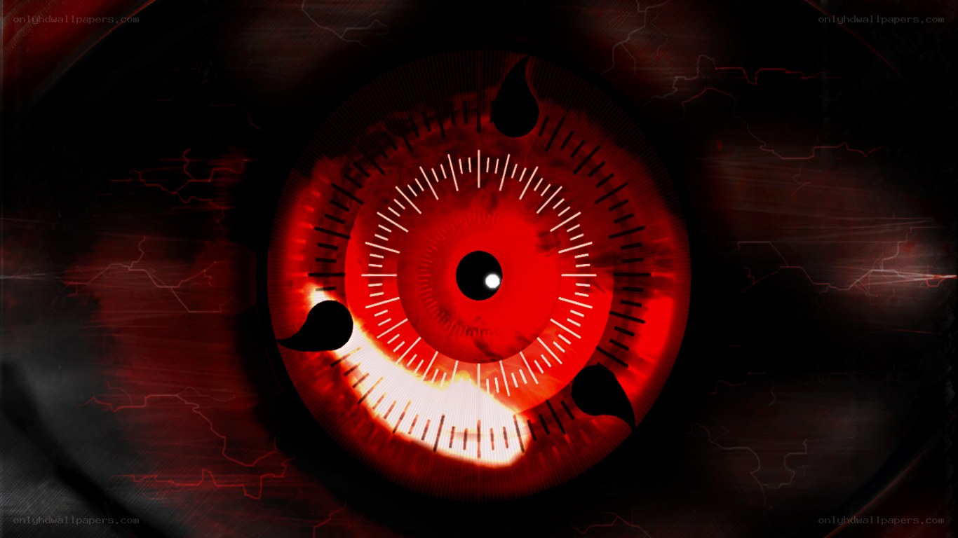red eye with tomoe pattern