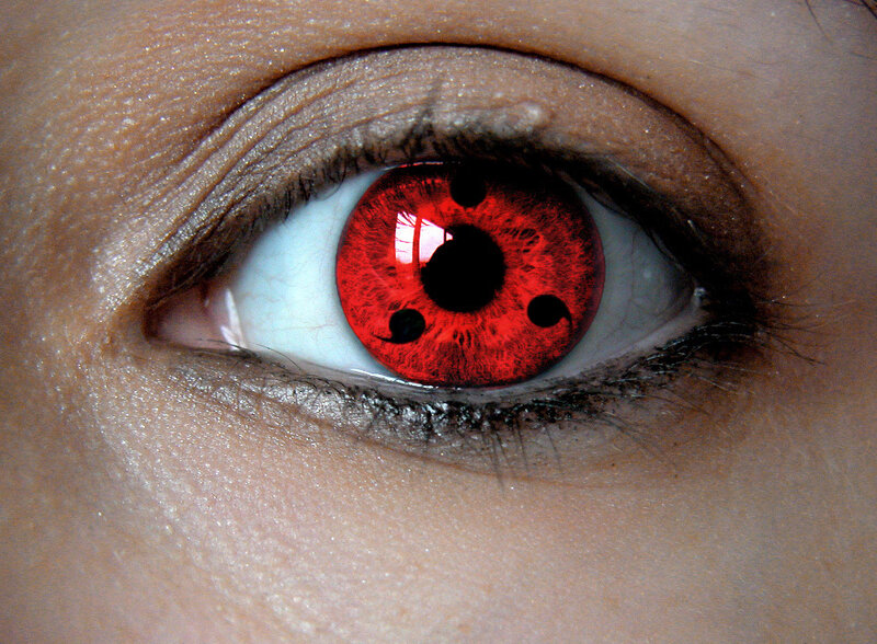 red eye with tomoe pattern