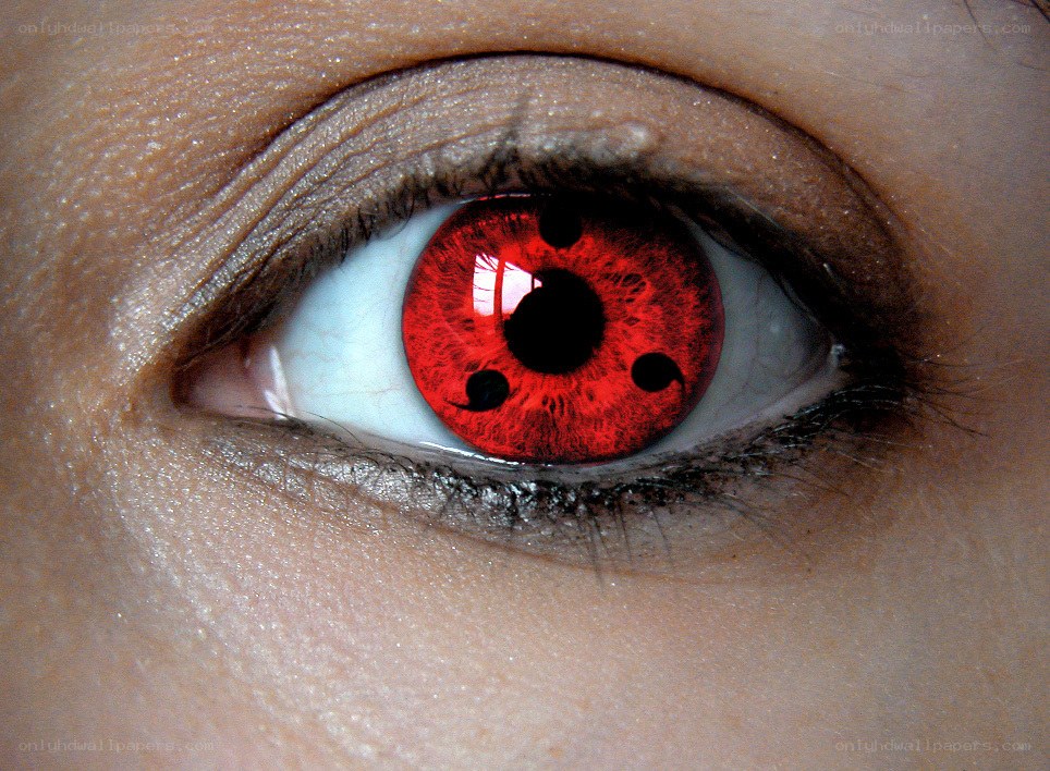 red eye with tomoe pattern