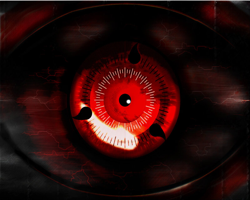 red eye with tomoe pattern