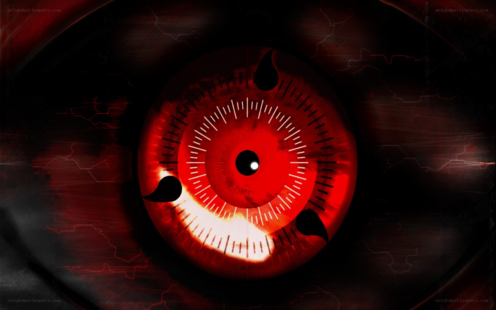 red eye with tomoe pattern